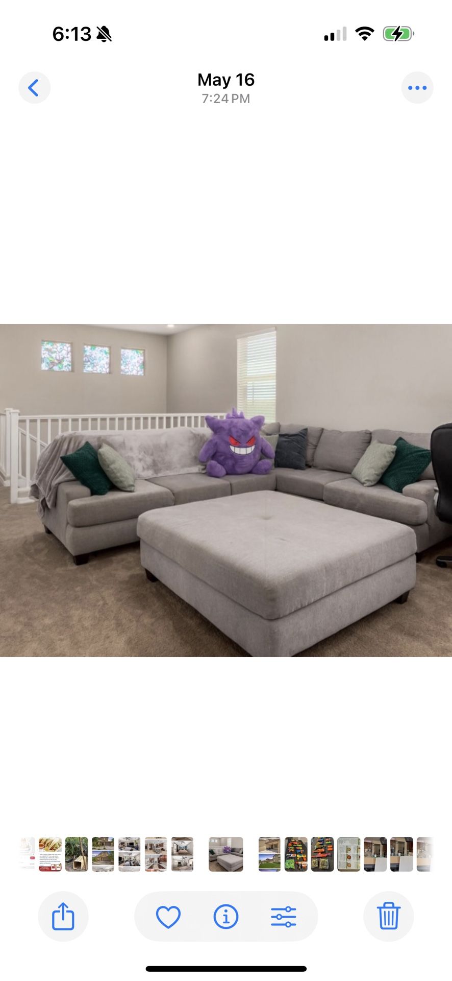 Sectional Couch with Ottoman 