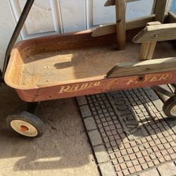Red Radio Flyer Wagon With Sides 