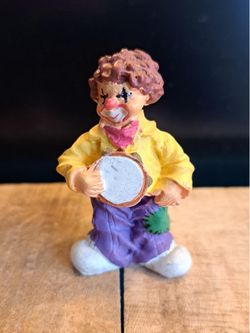 Vintage Miniature Ceramic Clown Musician