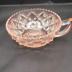 Beautiful Vintage Pink Imperial Block Diamond Candy/ Trinket Dish 