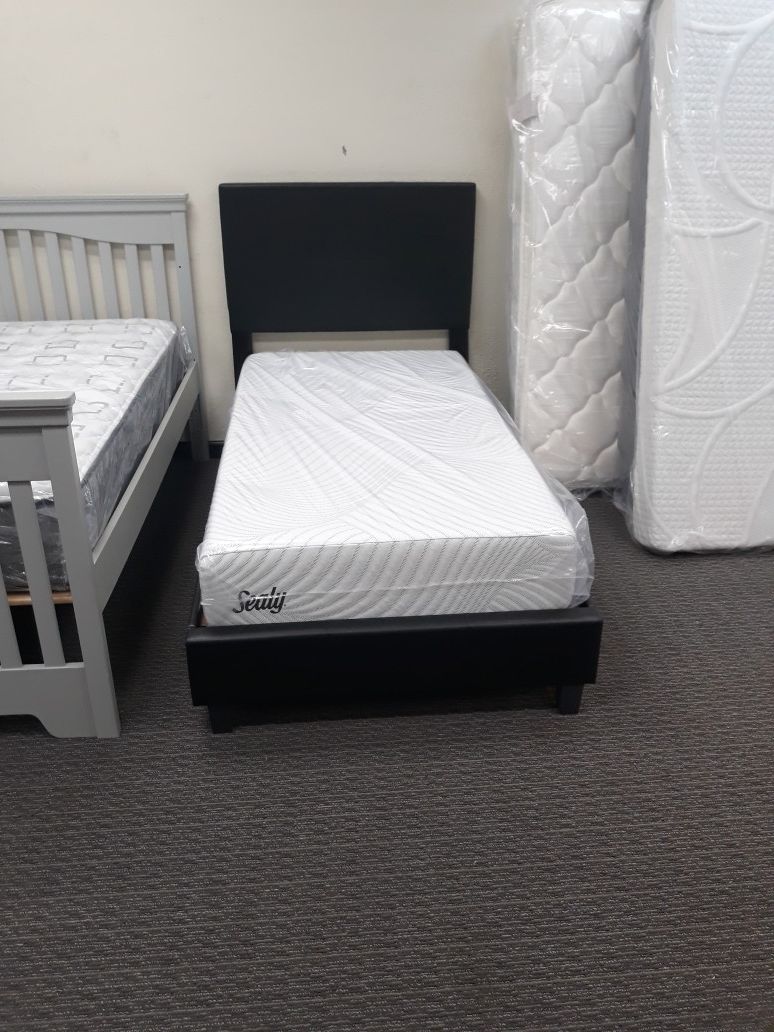 Twin Size Mattress & Bed Frame