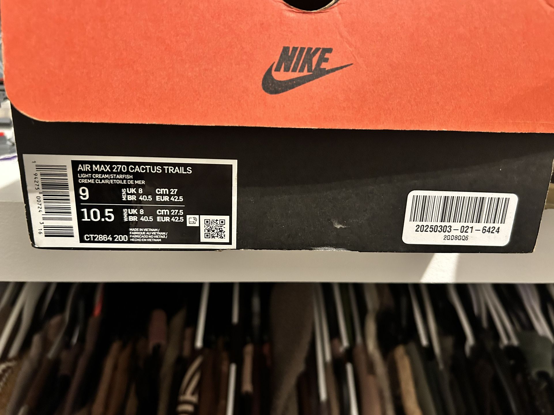 Travis Scott Nike Sz 9M