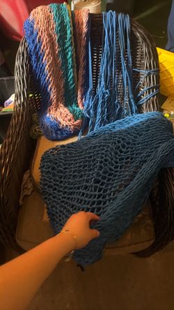 Hammocks rainbow and blue two