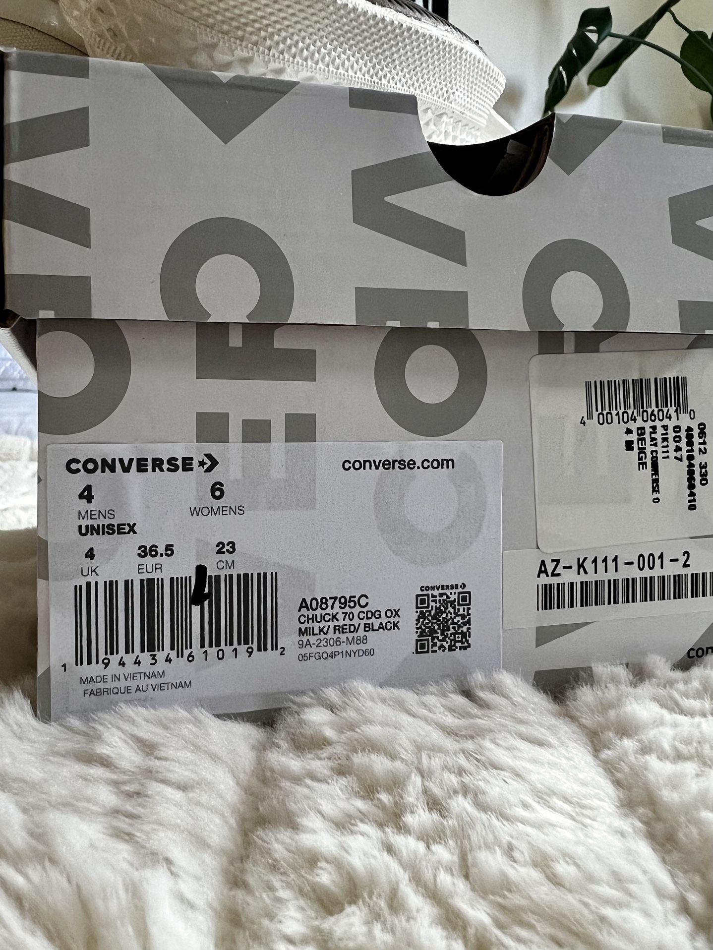 Converse Comme des Garçon, 6W $90