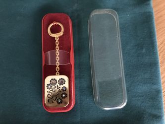 Swiss miniature music box key chain