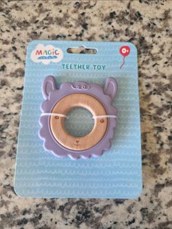 Magic Years 3" Llama Wood and Silicone Teether