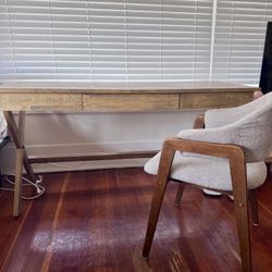 Campaign Desk and Mid Century Modern Chair