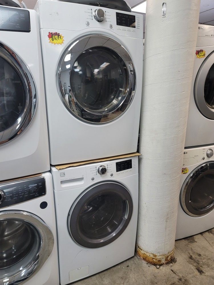 Kenmore Front Loading Washer And Stackable Gas Dryer Set