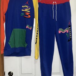 Nike Jordan DNA Sport Fleece Jogger Sweatshirt/pants Set Men’s Size Small