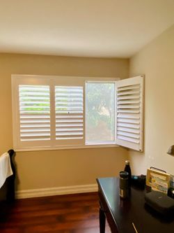 Custom Built Real Wood Interior Plantation Shutters - Premium Basswood Window Shades & Coverings - Professional Local Measuring & Mounting