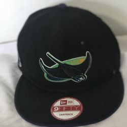 New Era 9Fifty Tampa Bay Rays Cooperstown Logo Pack Snapback Hat Black