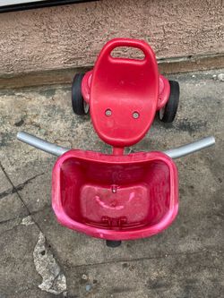 Red Toddler Ride-On Toy with Wagon Attachment