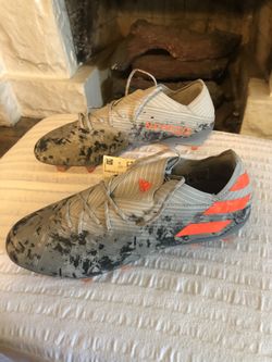 adidas gazelle silver green womens ADIDAS NEMEZIZ MESSI 18+ FIRM GROUND CLEATS ORANGE BLACK – kicksnatics main image 0