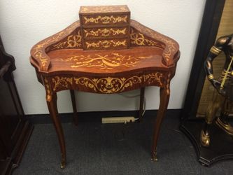 Antique Inlay Entry Table