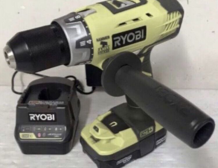 RYOBI 18V Cordless 1/2" Hammer Drill Kit battery & Charger Model # P214