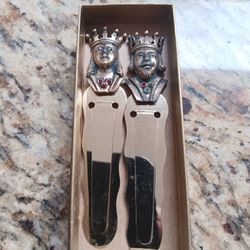 Vintage King And Queen Gold Book Markers