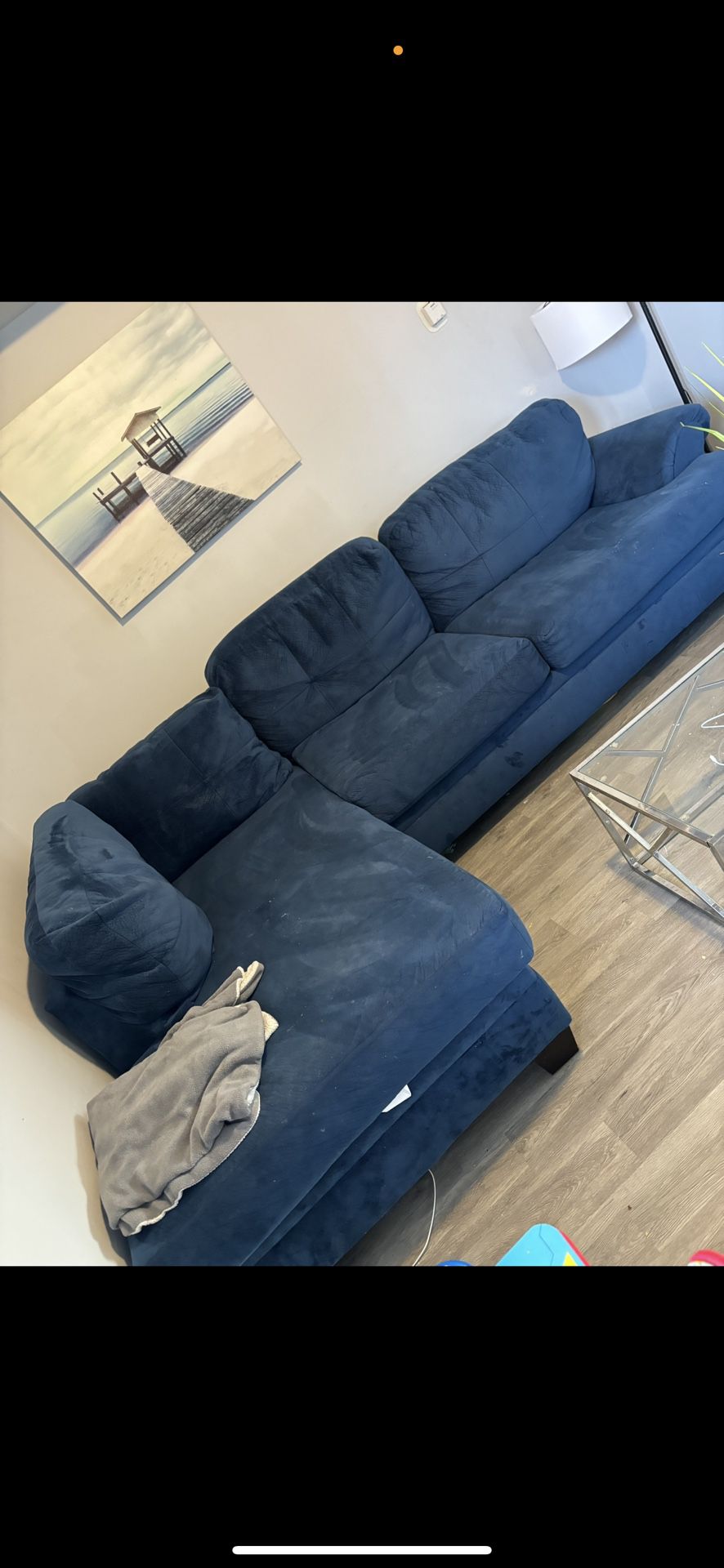 Sectional Used Blue Couch