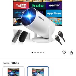 Mini Projector with WiFi and Bluetooth Built-in Apps Smart Projector Support 4K