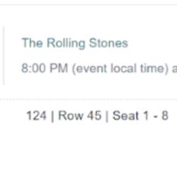 Rolling Stones Tickets -3 To Spare- Great Seats 