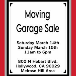 Garage Sale, ( Melrose Hill Area)