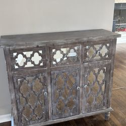 Wood & Mirror Entry Way Console/Chest