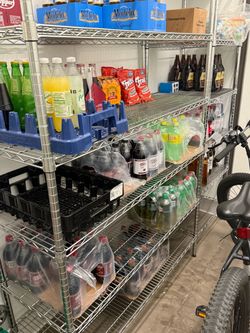 C STORE SHELVES AND COUNTER
