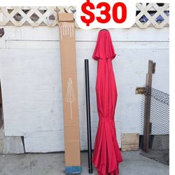 9ft Patio Umbrella - Red  - New  (No Base)