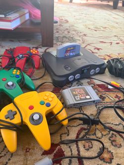 Nintendo 64 Console Bundle (Smash & Conkur’s) Controllers and Games