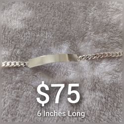 925 Sterling Silver Bracelets/Esclavas De Plata 925