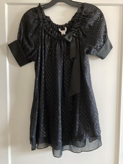 DVF SILK SHEER Shift Dress Sz 6