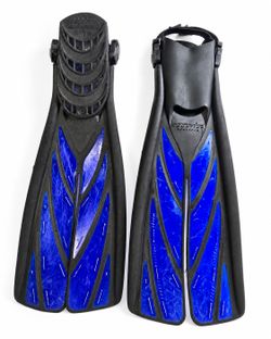 Atomic Aquatics SplitFin Open Heel Scuba Fins Blue/Black