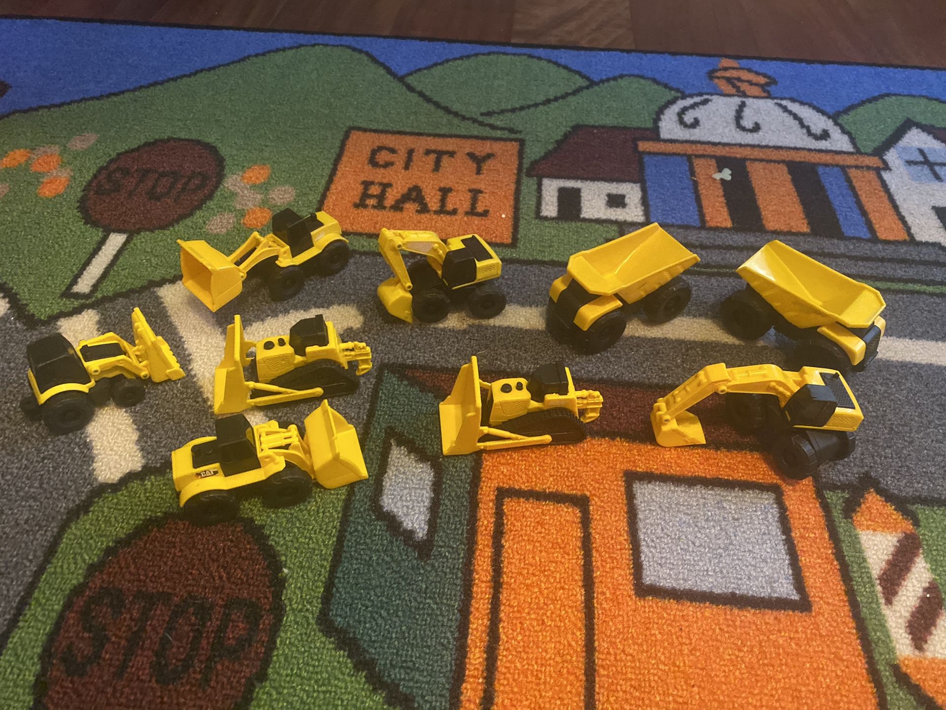 9 piece construction vehicle set