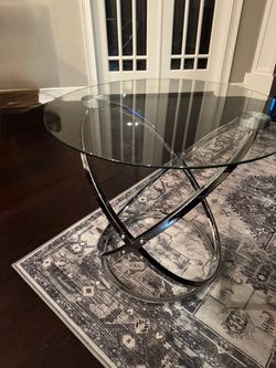 Glass top end table