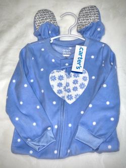 New 2T carters onesie pajama heart