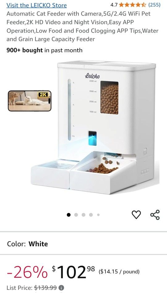 NEW AUTOMATIC CAT FEEDER WITH CAMERA