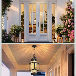 Brand New Indoor/Outdoor Pendant Light, Interchangeable Bulb (included) Adjustable Height, Waterproof