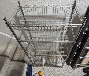 Like new IKEA 4 tiers metal shelf