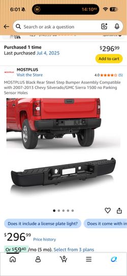 Rear bumper