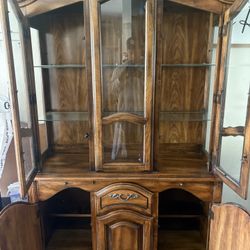 China Hutch With Glass Doors 