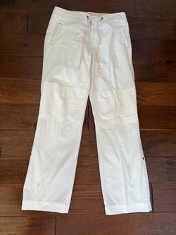 Gap Woman's White utility pants with drawstring s, size 4