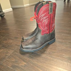Justin Boots Men's Apprentice 11" Steel Toe Coffee Boots 8.5D