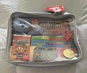 A 1999 Ty Beanie Babies Platinum Membership collector's set.