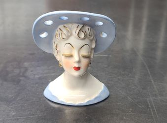 Beautiful Vintage Small 1950s Lady Head Vase