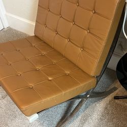 Authentic Italian Leather Barcelona Seat  Camel 