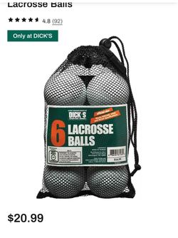 Dick's Sporting Goods Lacrosse Balls 6-Pack