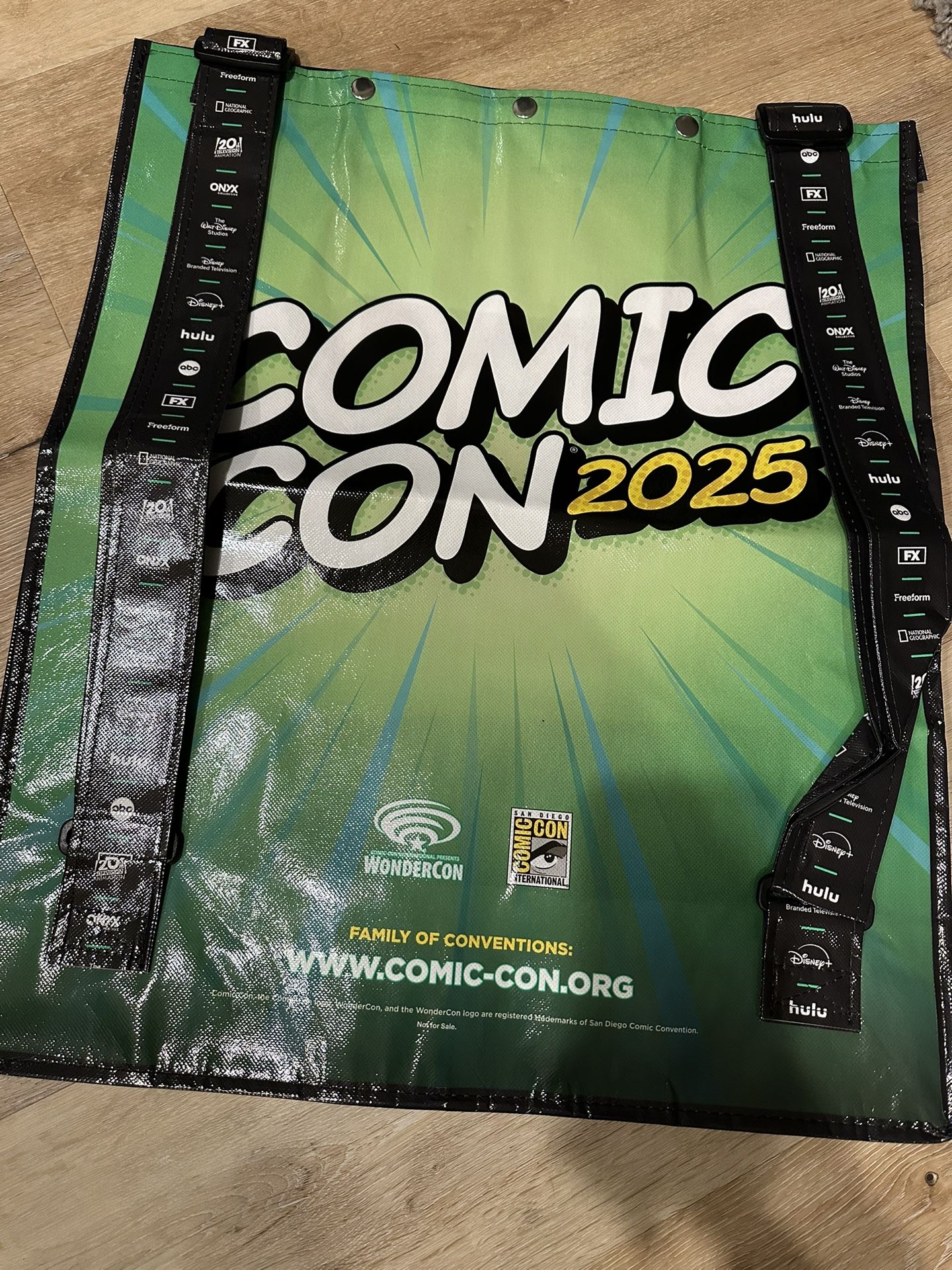 Comic Con 2025 official event swag bags (Percy Jackson, Alien, Animayhem)