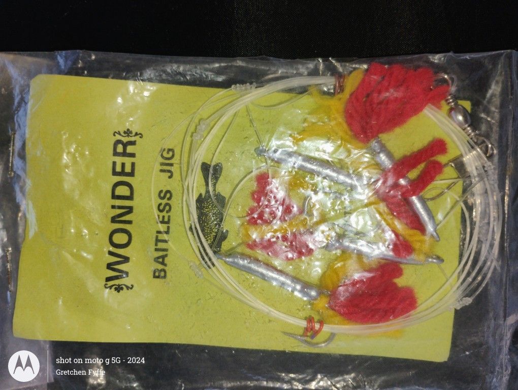 Vintage Unopened Wonder Baitless Jig 4 Count Package