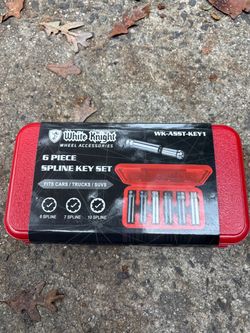 White Knight 6pc spline socket set