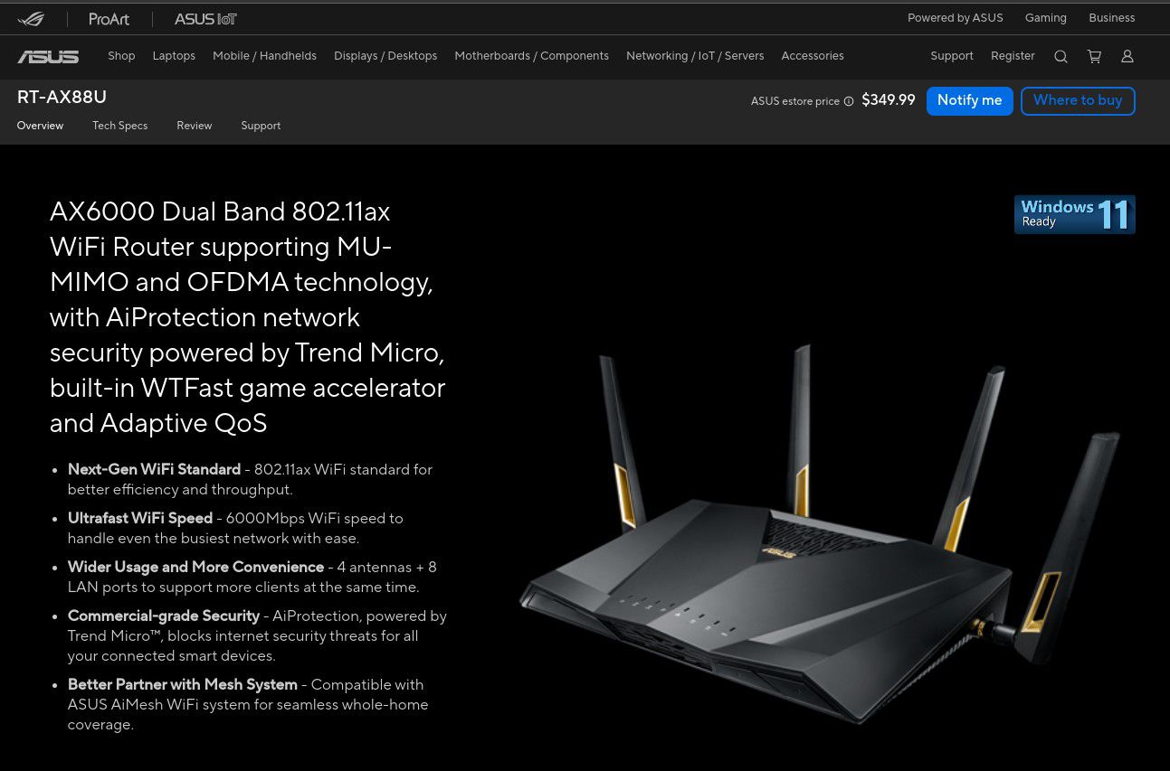 ASUS WiFi 6 Gaming Router