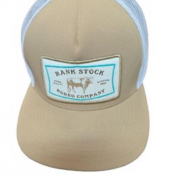 Rank Stock Rodeo Company Hat Brown White Patch Snapback Hooey Trucker Cap